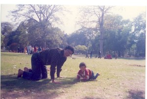 Sagar and me-Playing at Lodhi